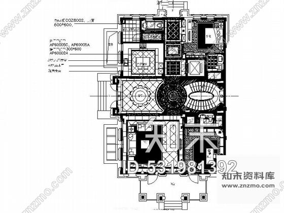 施工图浙江豪华舒适两层别墅室内设计CAD施工图cad施工图下载【ID:531981392】