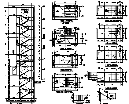 高层多栋塔式住宅建筑施工图（含有水暖电全专业图纸）cad施工图下载【ID:151406183】