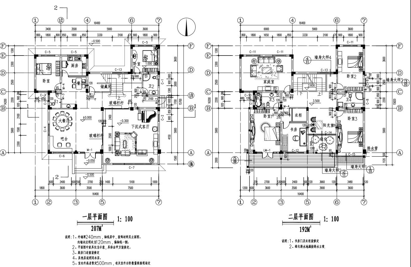 现代风格三层独栋别墅建筑设计文本框架结构（包含效果图...施工图下载【ID:166581115】