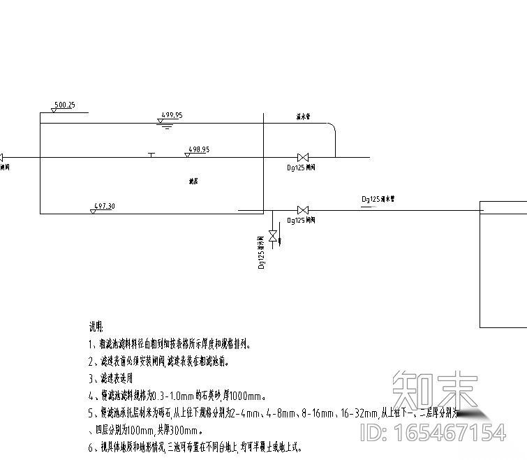 200T农村人畜饮水过滤池工程节点详图（CAD）施工图下载【ID:165467154】