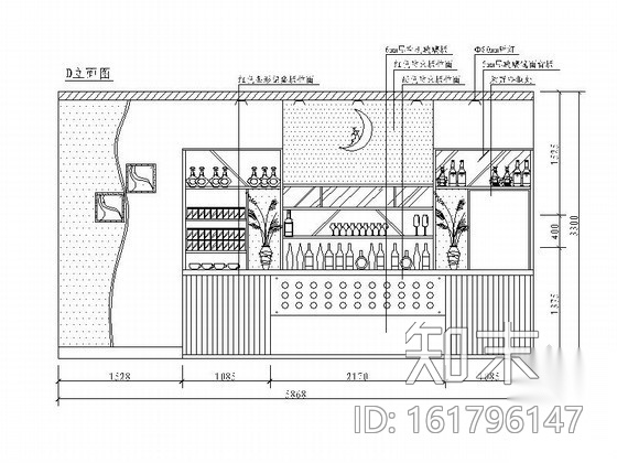 主题酒吧室内装修图cad施工图下载【ID:161796147】
