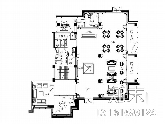 [浙江]某精品小区销售展厅室内装修施工图（含效果）cad施工图下载【ID:161693124】