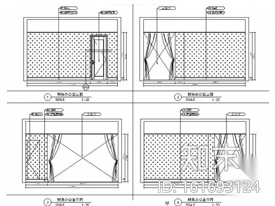 [浙江]某精品小区销售展厅室内装修施工图（含效果）cad施工图下载【ID:161693124】