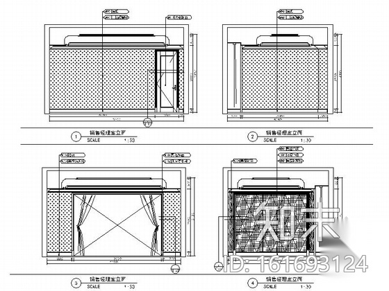 [浙江]某精品小区销售展厅室内装修施工图（含效果）cad施工图下载【ID:161693124】