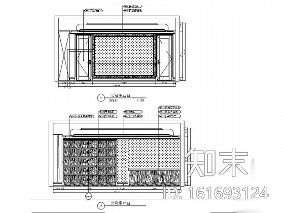 [浙江]某精品小区销售展厅室内装修施工图（含效果）cad施工图下载【ID:161693124】