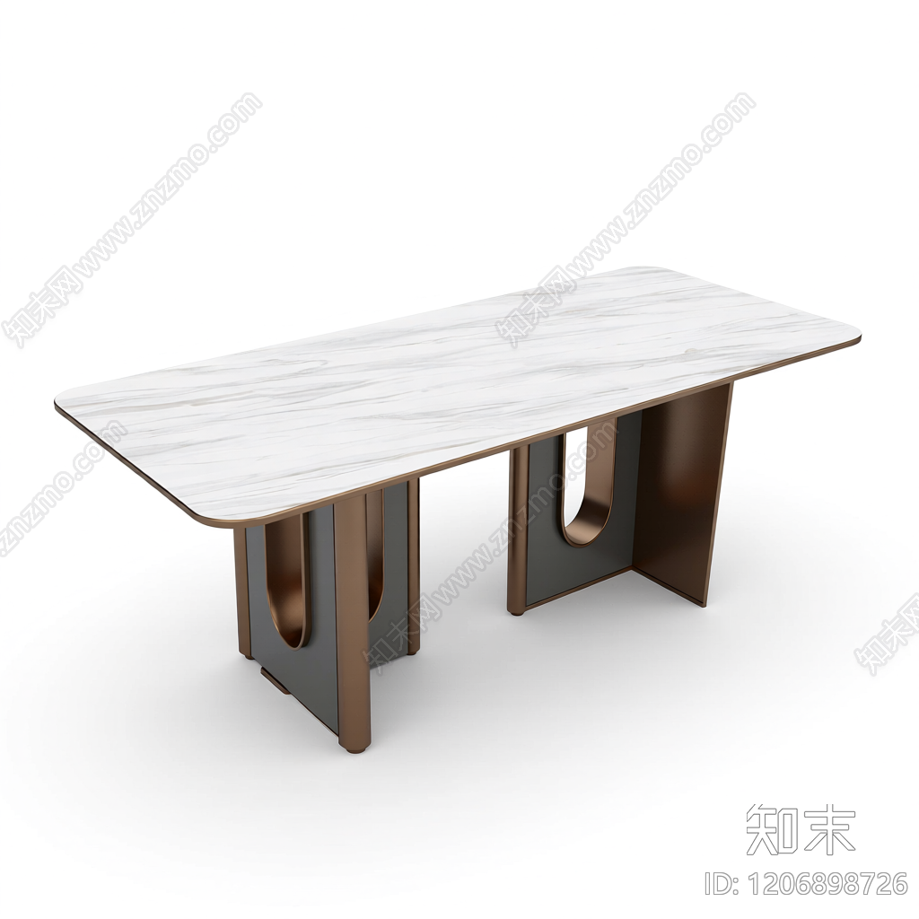 大理石台面餐桌3D模型下载【ID:1206898726】