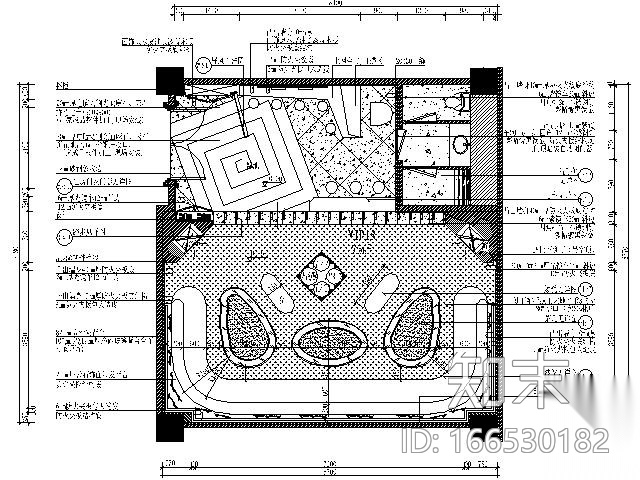 夜总会VIP包间施工图Ⅴcad施工图下载【ID:166530182】