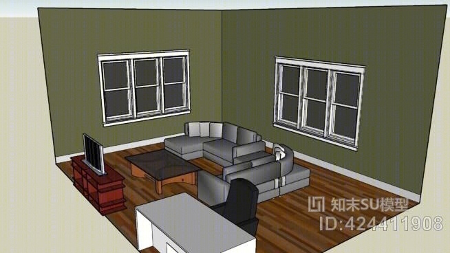 办公室SU模型下载【ID:424411908】