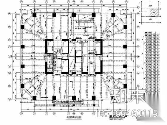 45层中部大跨度框筒结构cad施工图下载【ID:166460115】