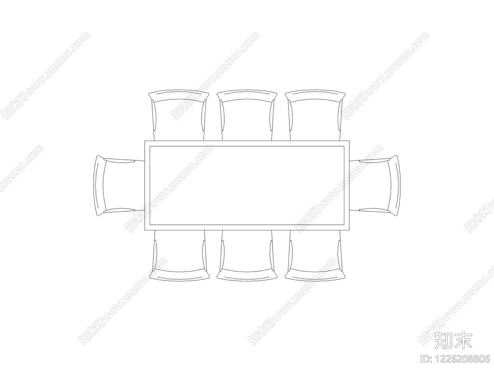 桌椅cad施工图下载【ID:1226208806】