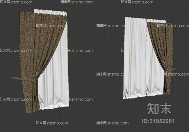 窗帘453D模型下载【ID:31952981】