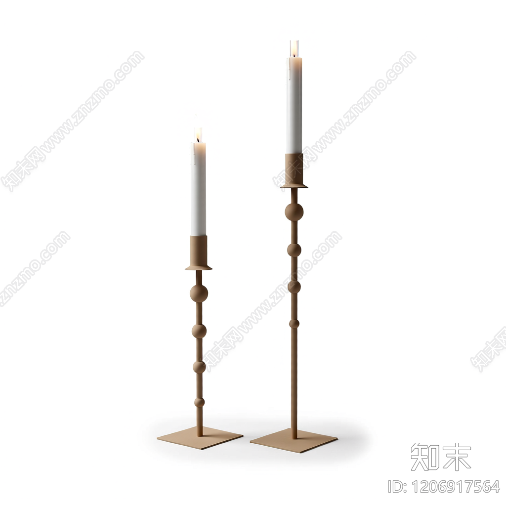 双高烛台装饰品3D模型下载【ID:1206917564】