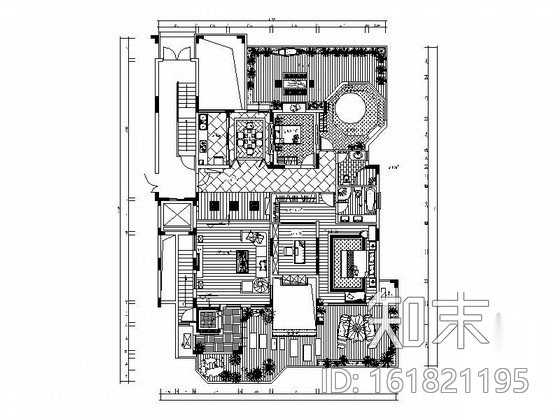 [东莞]东南亚风格两居室样板房装修图（含效果图）cad施工图下载【ID:161821195】