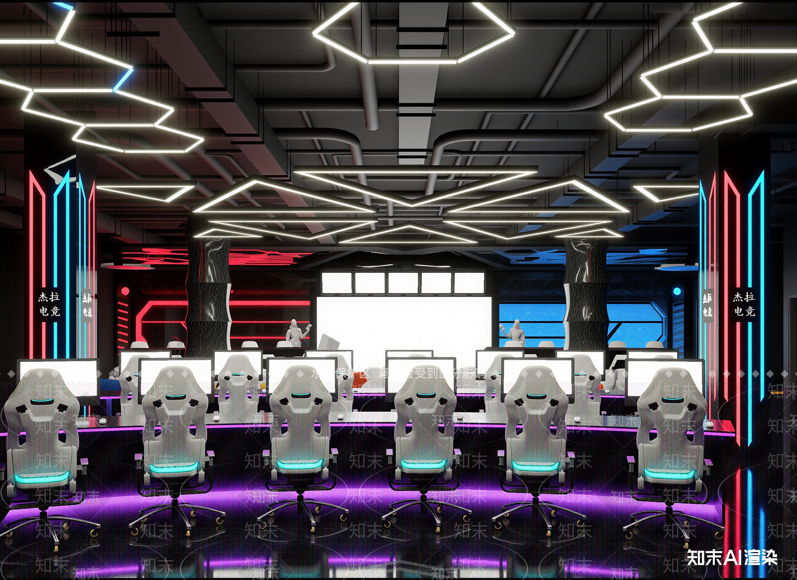 电竞房3D模型下载【ID:1214008746】