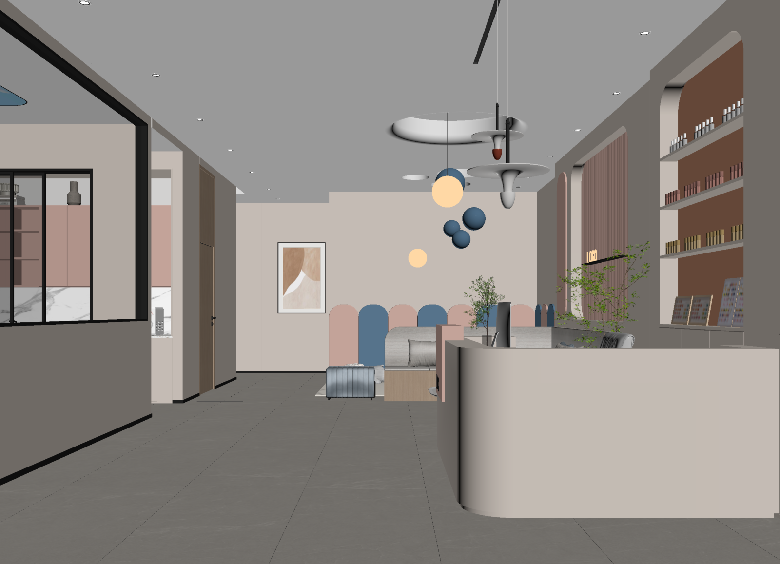 现代售楼处3D模型下载【ID:1214298364】