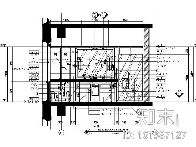 [苏州]五星酒店豪华单人间装修图cad施工图下载【ID:161987127】