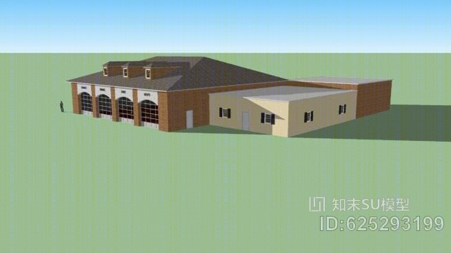 鹰岭消防站SU模型下载【ID:625293199】