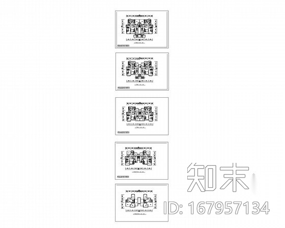 某顶层跃层花园洋房户型平面图施工图下载【ID:167957134】