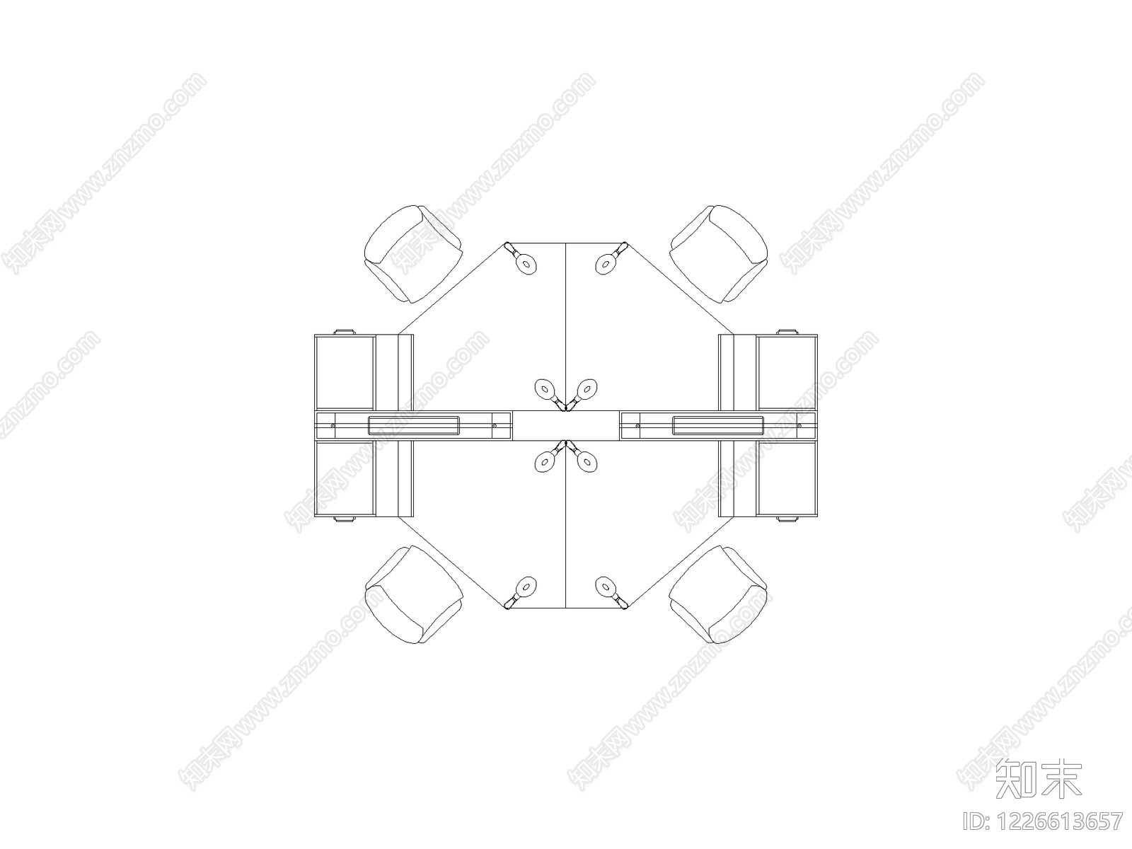 桌椅CAD图纸