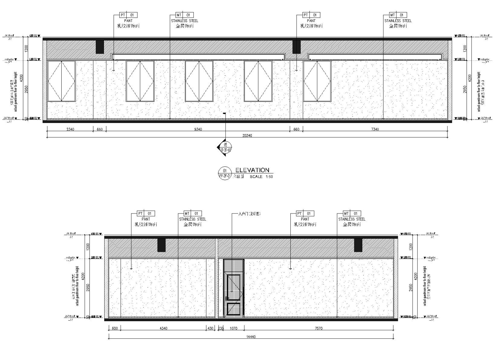 [贵州]宝能2174㎡现代二层售楼部室内施工图cad施工图下载【ID:160501194】