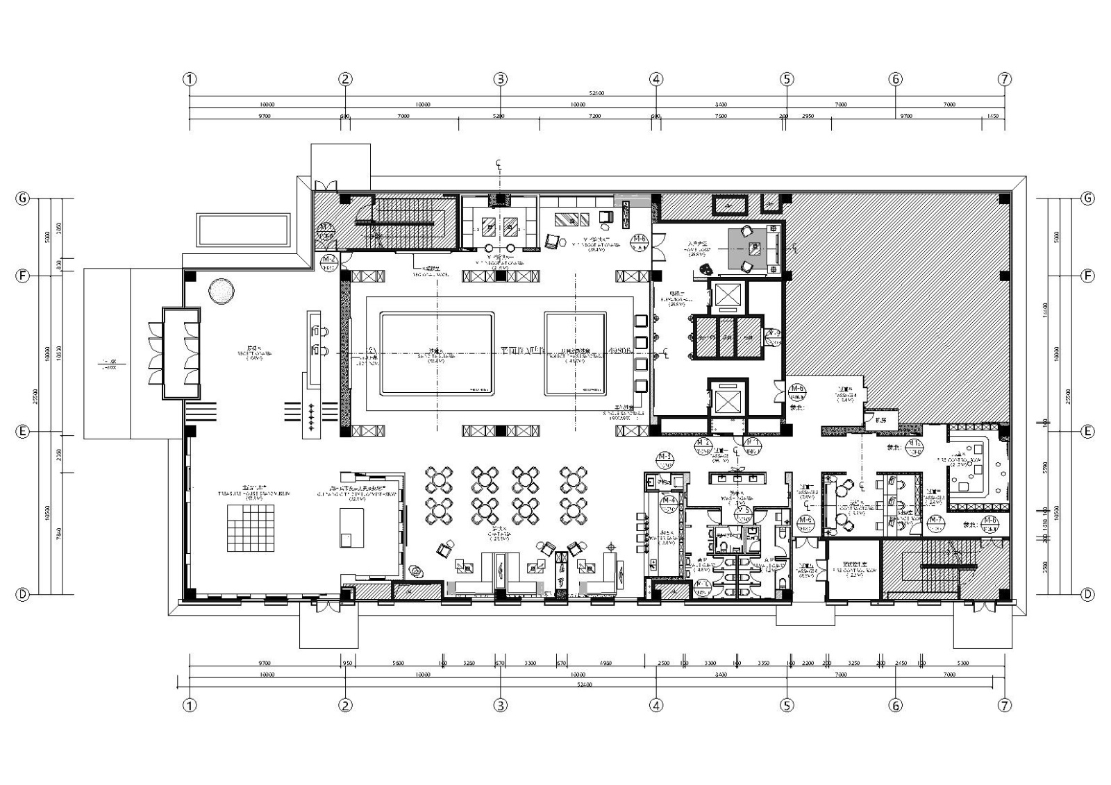 [贵州]宝能2174㎡现代二层售楼部室内施工图施工图下载【ID:160501194】