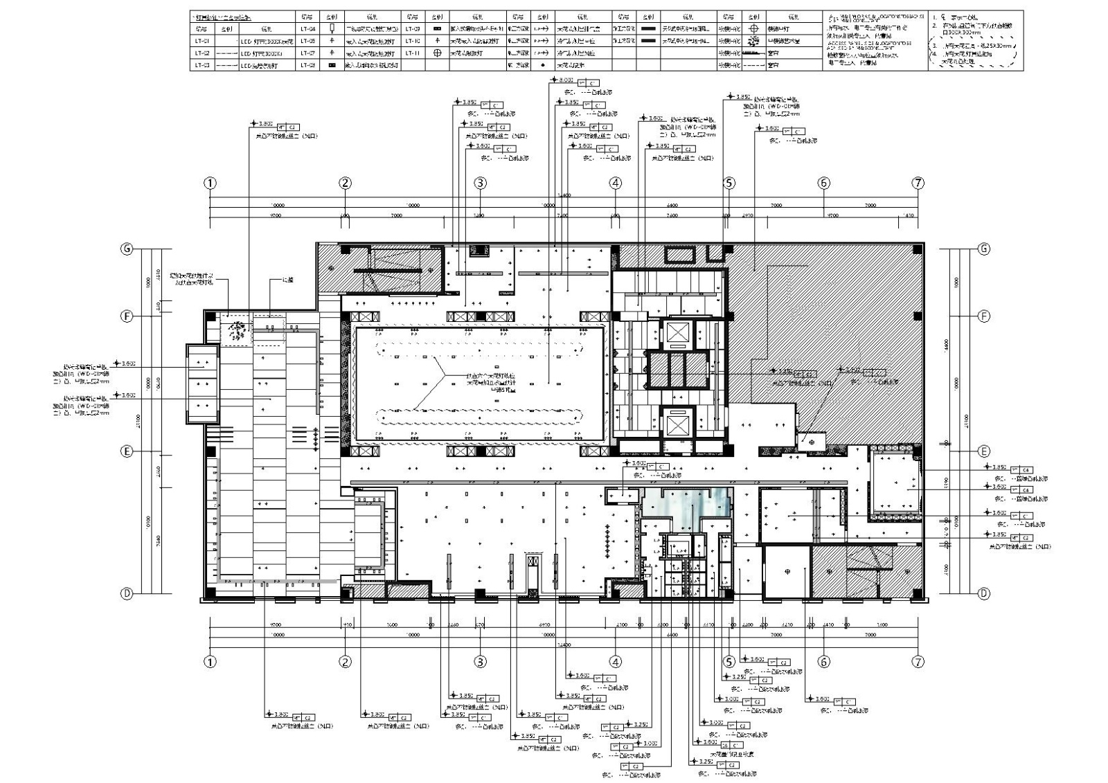 [贵州]宝能2174㎡现代二层售楼部室内施工图cad施工图下载【ID:160501194】