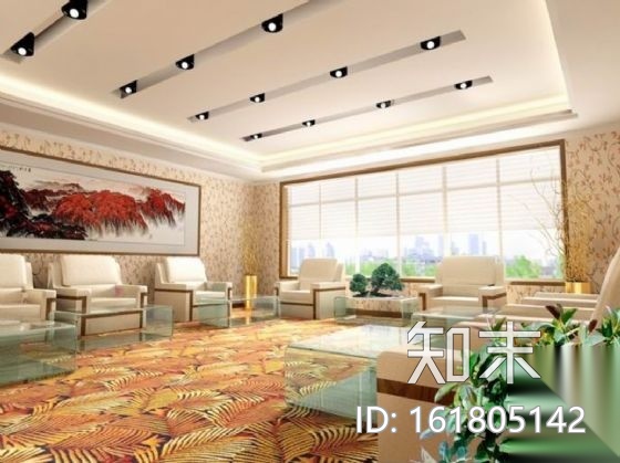 [洛阳]某办公楼室内装修图（含效果）cad施工图下载【ID:161805142】