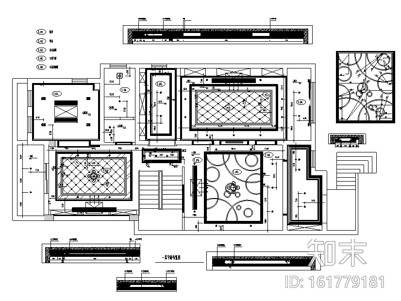 [江苏]新古典主义500平米联体别墅设计施工图（附效果图...cad施工图下载【ID:161779181】