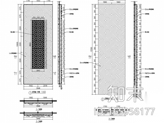 [厦门]大型广场外装饰幕墙工程施工图（图纸超详细）cad施工图下载【ID:165956177】