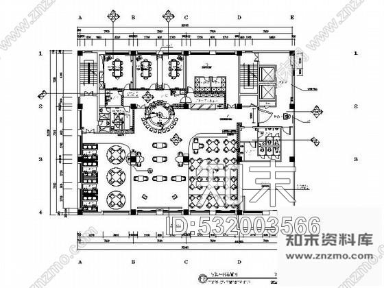 施工图北京某现代时尚主题餐吧室内装修施工图含效果实景cad施工图下载【ID:532003566】