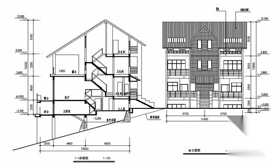 某townhouse住宅单体设计方案一cad施工图下载【ID:166323154】