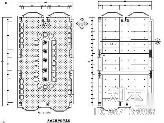 会议室装饰图cad施工图下载【ID:967135008】