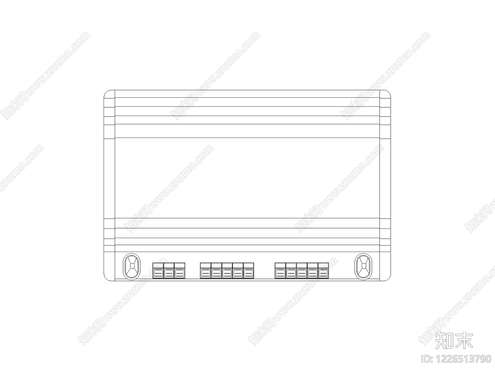 现代开关插座CAD图纸