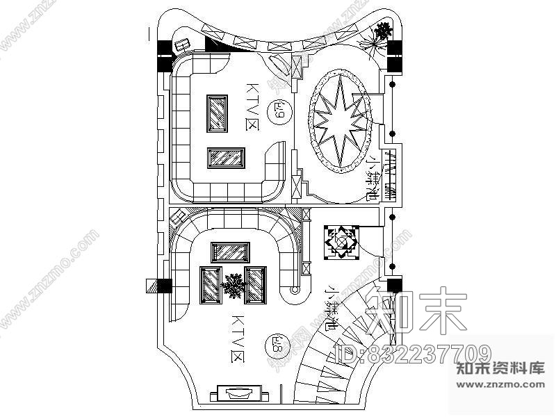 图块/节点歌舞厅包房平面图cad施工图下载【ID:832237709】