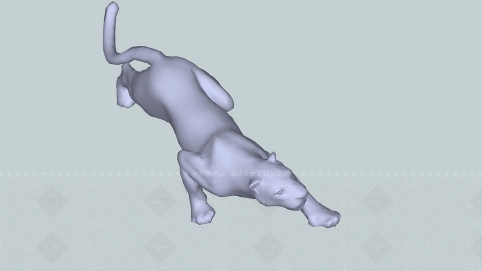 光扫描图豹SU模型下载【ID:1162968672】