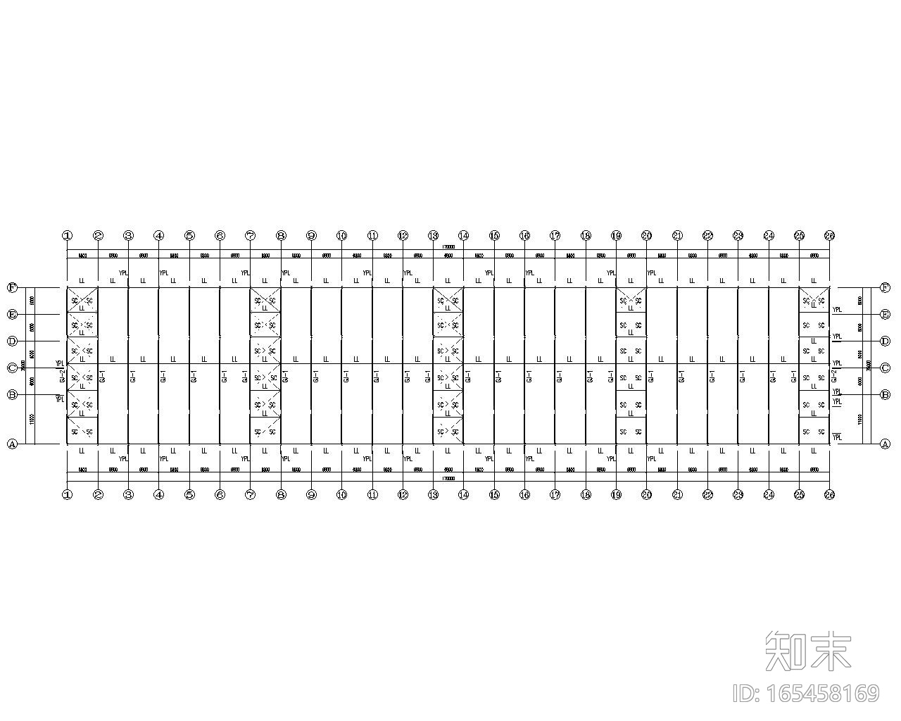 35米单跨钢结构厂房结构施工图（CAD）施工图下载【ID:165458169】