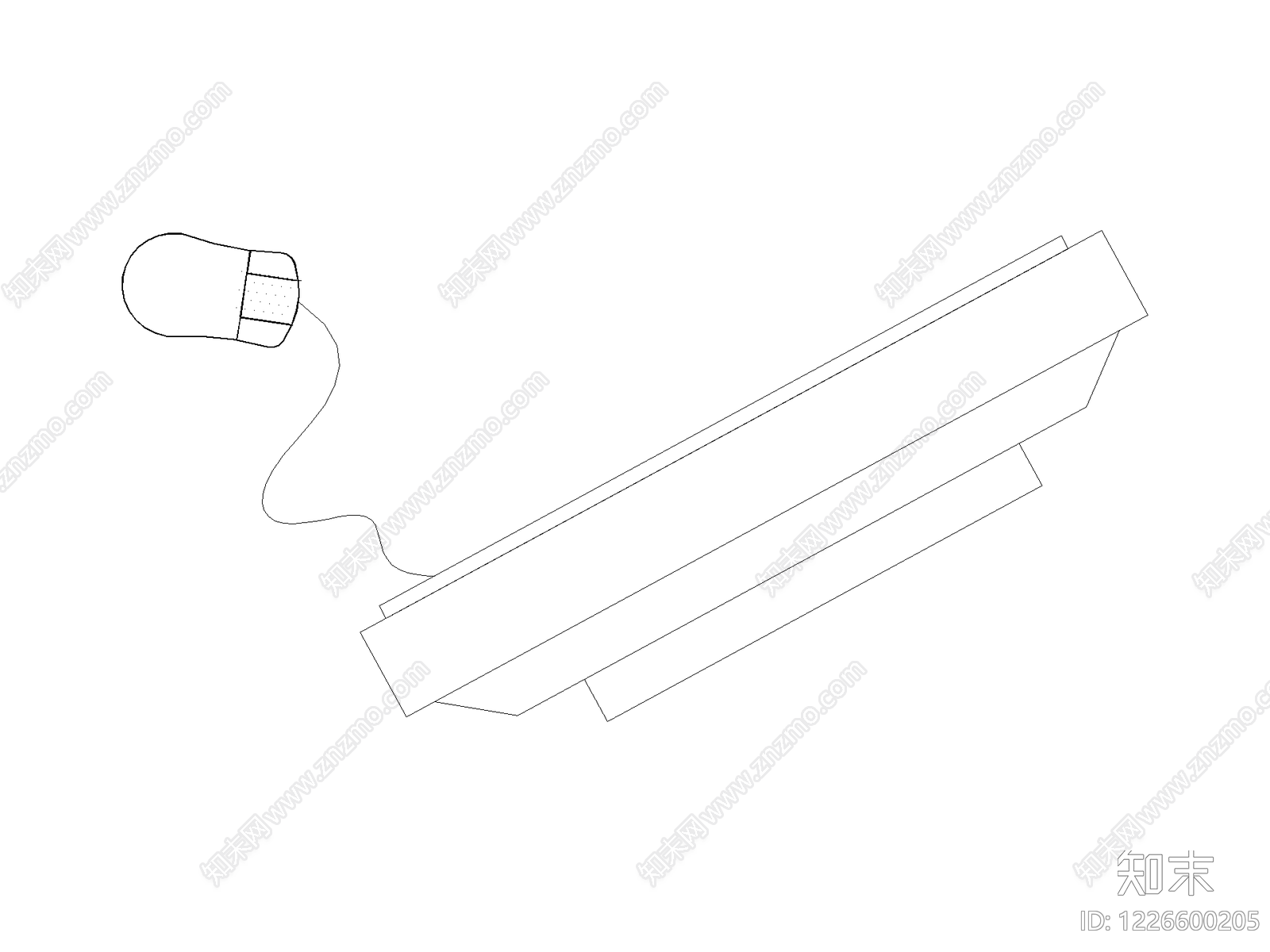前台接待台服务台图块cad施工图下载【ID:1226600205】
