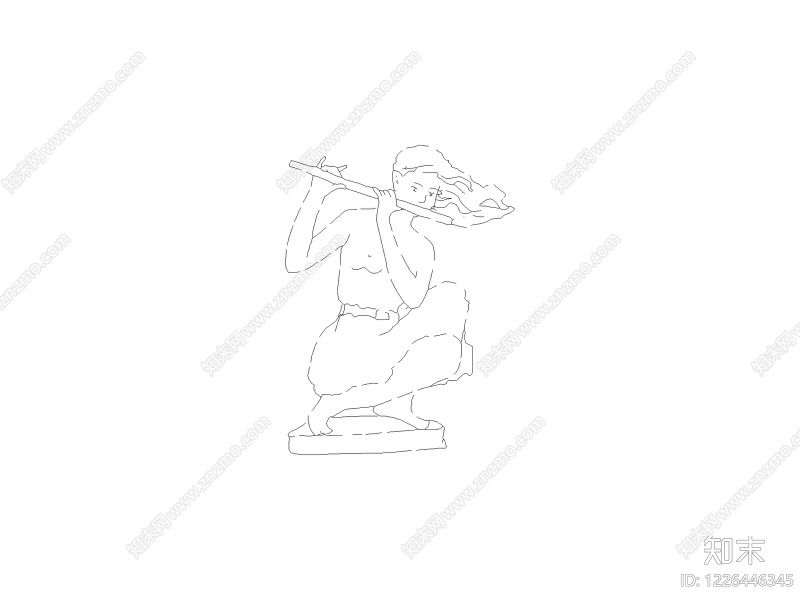现代人物CAD图纸