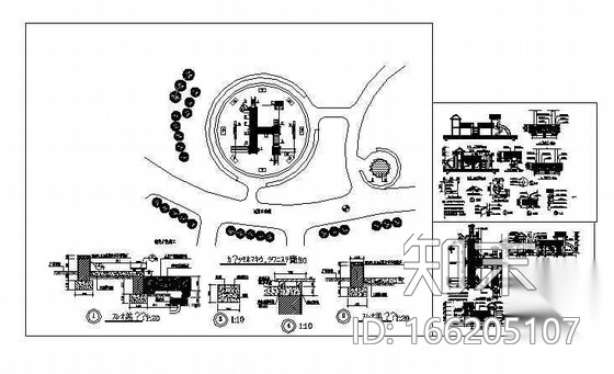 儿童游戏设施详图cad施工图下载【ID:166205107】