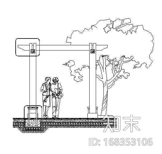 木廊架全套施工图cad施工图下载【ID:168353106】