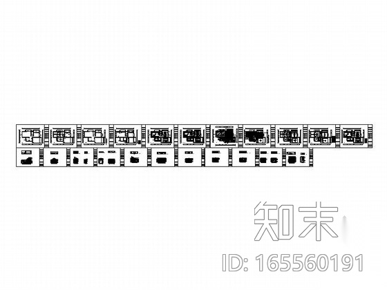 全套家装室内设计施工图cad施工图下载【ID:165560191】