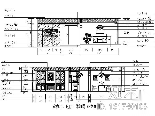 简欧双层别墅施工图cad施工图下载【ID:161740103】