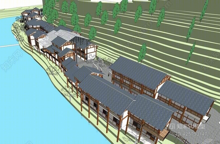 中山古镇改造SU模型下载【ID:425793147】