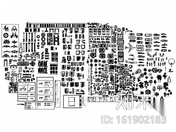 全套室内图块CAD图块下载cad施工图下载【ID:161902183】