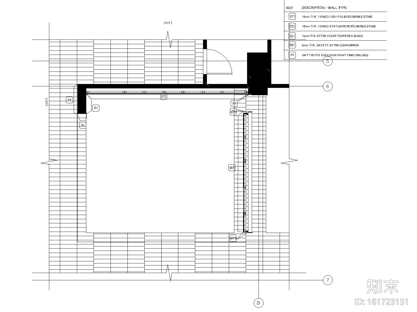 圣罗兰洛杉矶店装修CAD施工图+效果图​cad施工图下载【ID:161723151】