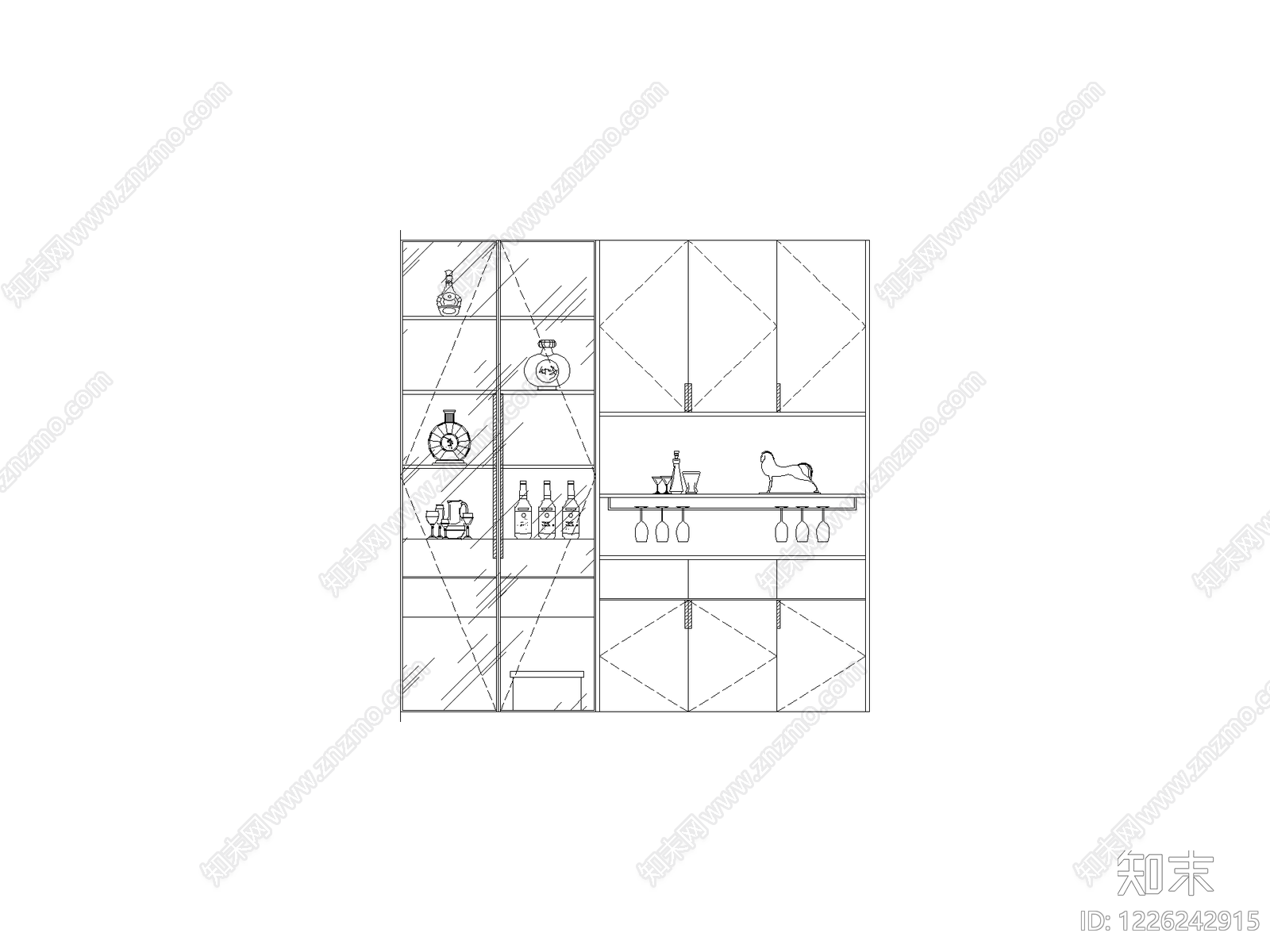 柜子cad施工图下载【ID:1226242915】