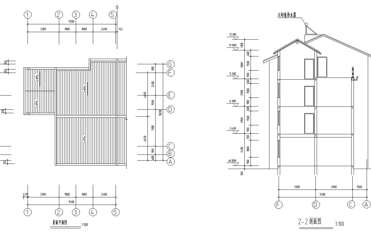 四层居住区现代风格别墅建筑设计（包含效果图+CAD）施工图下载【ID:168119148】