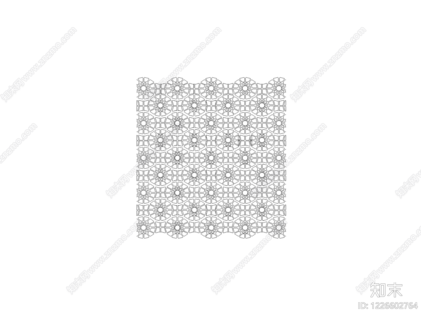 中式,现代填充图案CAD图纸