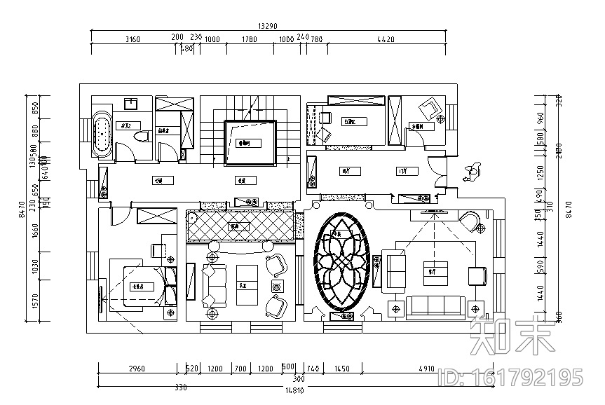 [黑龙江]新装饰主义风格别墅设计施工图（附效果图+材料...cad施工图下载【ID:161792195】