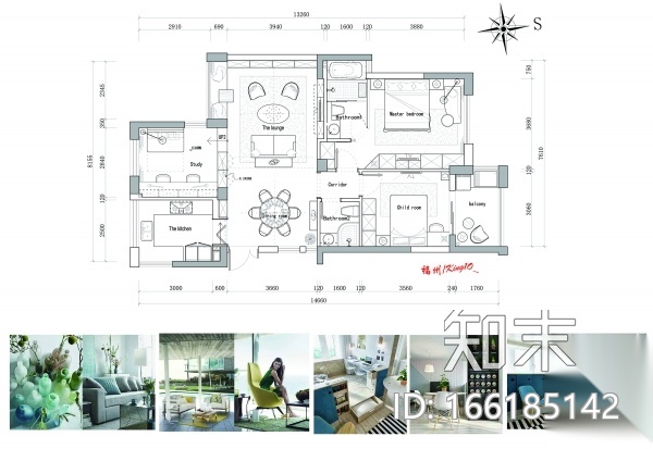 一个108m²平层户型17组室内设计方案cad施工图下载【ID:166185142】